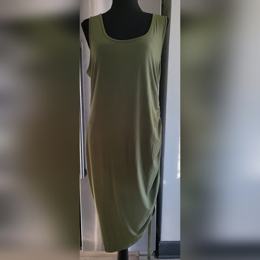 INC International Concepts Olive Green Dress